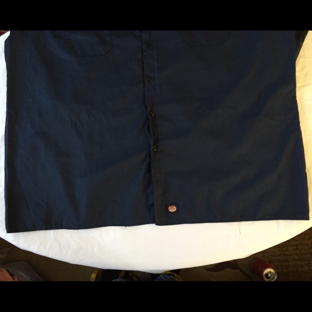 Redkap Men’s Navy Button Long Sleeve - Picture 5 of 7